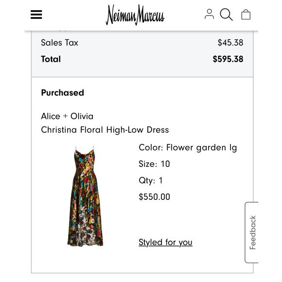 Alice and Olivia Floral Dress - Picture 10 of 10